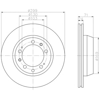 Foto Disco de freno HELLA PAGID 8DD355101821