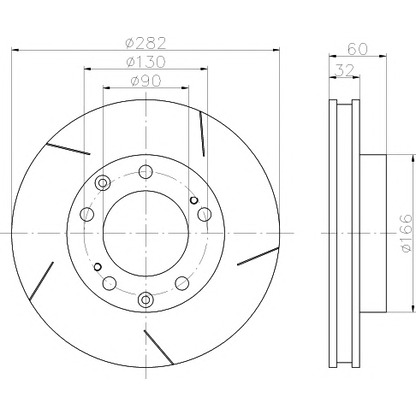 Foto Disco de freno HELLA PAGID 8DD355101041