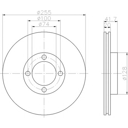 Foto Disco de freno HELLA PAGID 8DD355101841