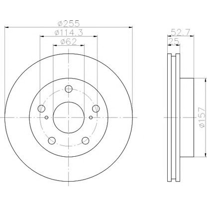 Foto Disco de freno HELLA PAGID 8DD355105241