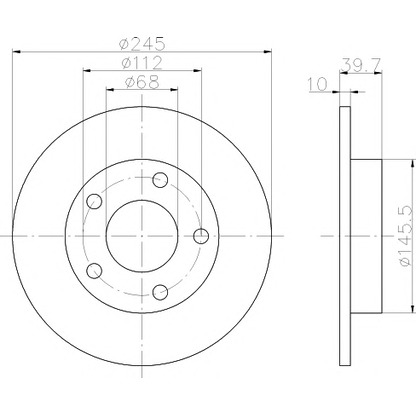 Foto Disco de freno HELLA PAGID 8DD355103841