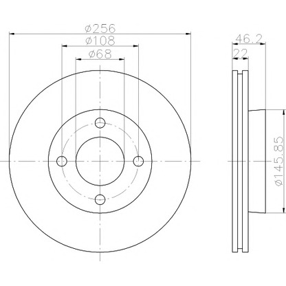 Foto Disco de freno HELLA PAGID 8DD355100591