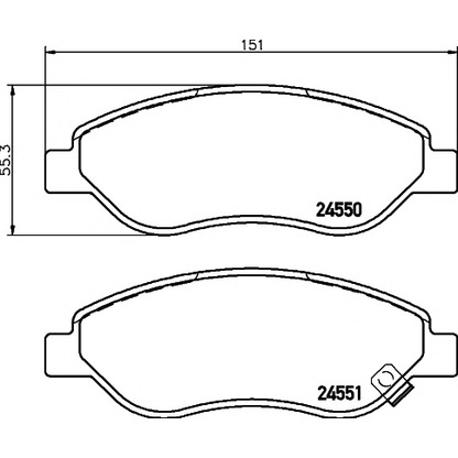 Photo Brake Pad Set, disc brake HELLA PAGID 8DB355013401