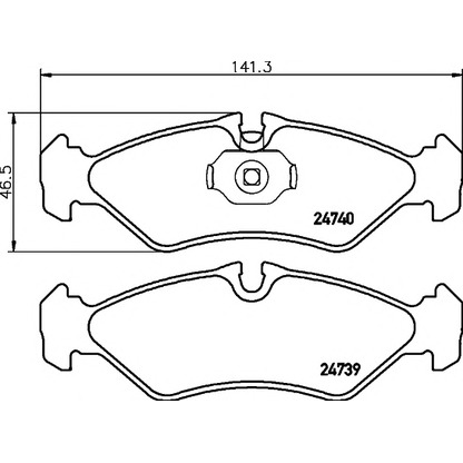 Photo Brake Pad Set, disc brake HELLA PAGID 8DB355014421