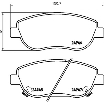 Фото Комплект тормозных колодок, дисковый тормоз HELLA PAGID 8DB355014871