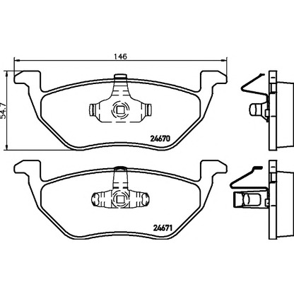 Photo Brake Pad Set, disc brake HELLA PAGID 8DB355014951