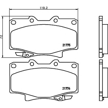 Photo Brake Pad Set, disc brake HELLA PAGID 8DB355016871