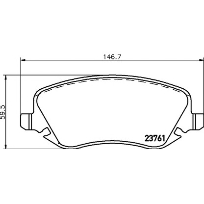 Photo Brake Pad Set, disc brake HELLA PAGID 8DB355018761