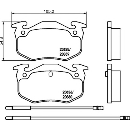 Photo Brake Pad Set, disc brake HELLA PAGID 8DB355018921