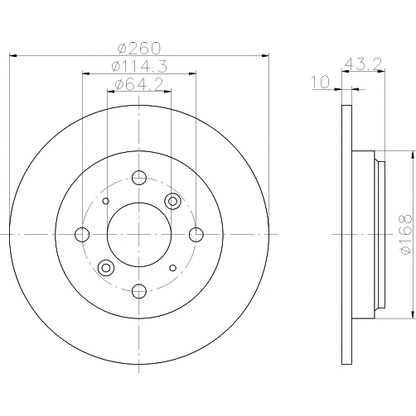 Photo Brake Disc HELLA PAGID 8DD355108691