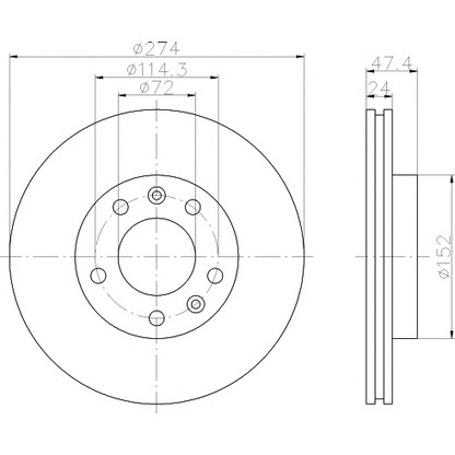 Photo Brake Disc HELLA PAGID 8DD355108751