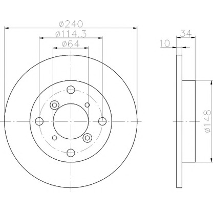 Foto Disco de freno HELLA PAGID 8DD355109071