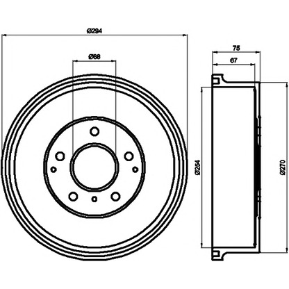 Foto Bremstrommel HELLA PAGID 8DT355302121