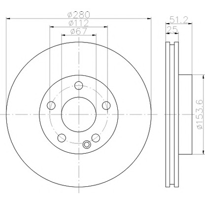 Foto Disco de freno HELLA PAGID 8DD355119601