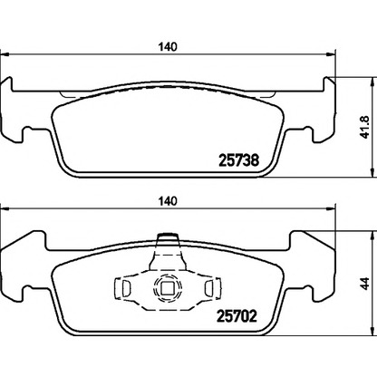 Фото Комплект тормозных колодок, дисковый тормоз HELLA PAGID 8DB355020421