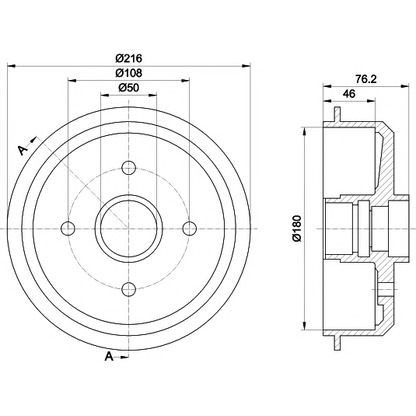 Photo Brake Drum HELLA PAGID 8DT355300111