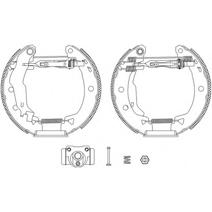 Photo Brake Shoe Set HELLA PAGID 8DB355004381