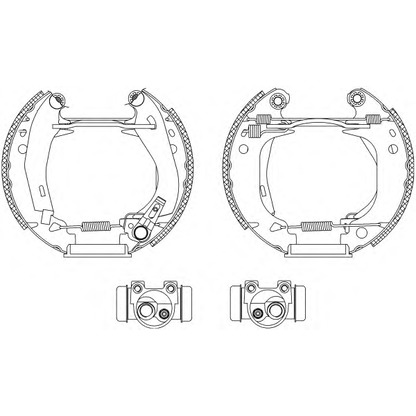 Photo Brake Shoe Set HELLA PAGID 8DB355003661