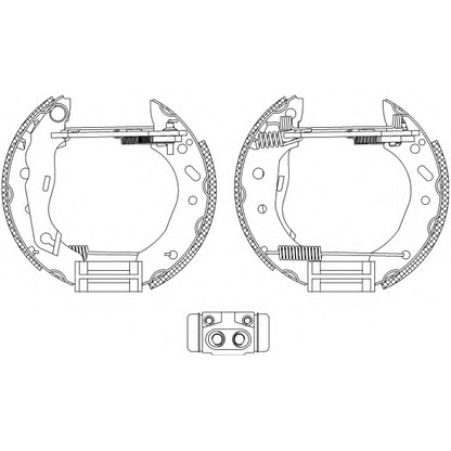 Photo Brake Shoe Set HELLA PAGID 8DB355004451