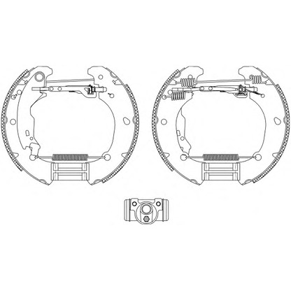 Photo Brake Shoe Set HELLA PAGID 8DB355004481