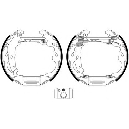 Photo Brake Shoe Set HELLA PAGID 8DB355022471