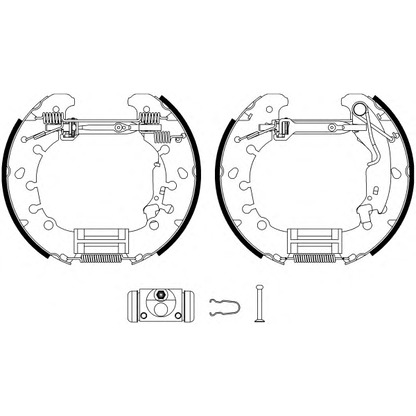 Photo Brake Shoe Set HELLA PAGID 8DB355022971