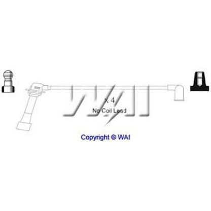 Фото Комплект проводов зажигания WAI SL106