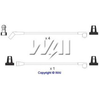 Фото Комплект проводов зажигания WAI SL120