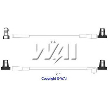 Фото Комплект проводов зажигания WAI SL134