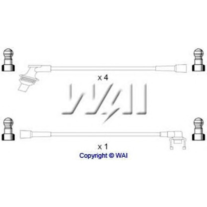 Фото Комплект проводов зажигания WAI SL137