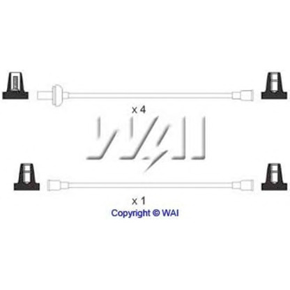 Фото Комплект проводов зажигания WAI SL140