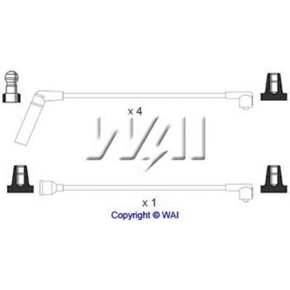 Zdjęcie Zestaw przewodów zapłonowych WAI SL154