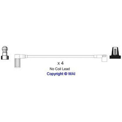 Фото Комплект проводов зажигания WAI SL156