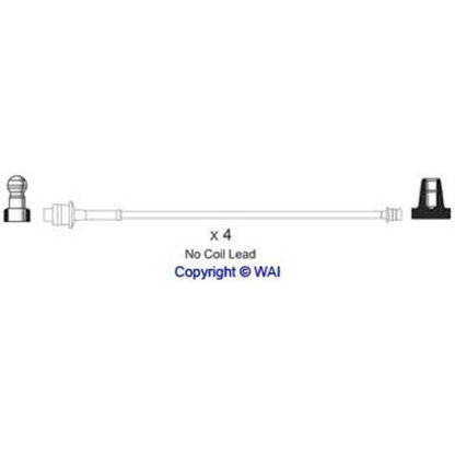 Фото Комплект проводов зажигания WAI SL168