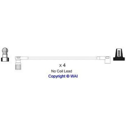 Фото Комплект проводов зажигания WAI SL185