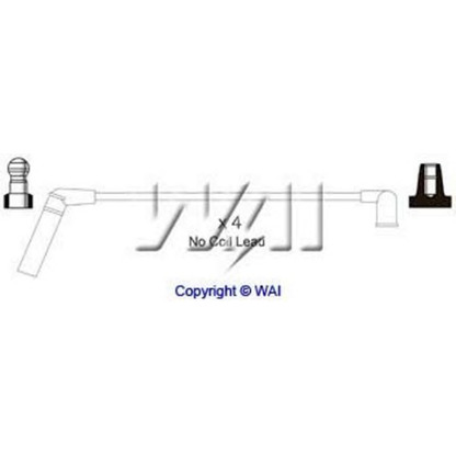 Фото Комплект проводов зажигания WAI SL214