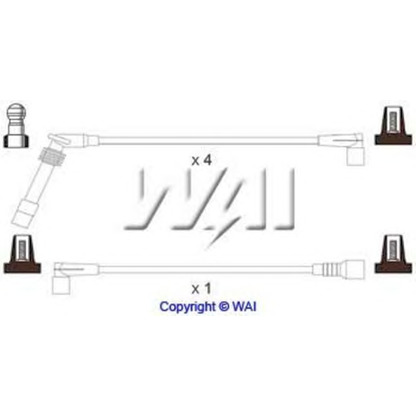 Zdjęcie Zestaw przewodów zapłonowych WAI SL256