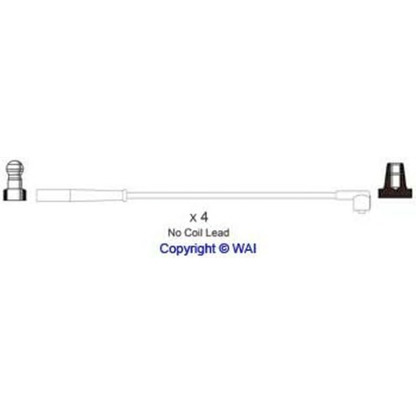 Фото Комплект проводов зажигания WAI SL283