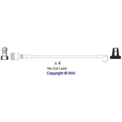 Фото Комплект проводов зажигания WAI SL291