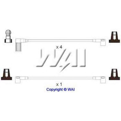 Фото Комплект проводов зажигания WAI SL356