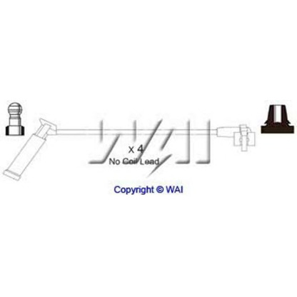 Фото Комплект проводов зажигания WAI SL376