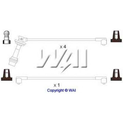 Фото Комплект проводов зажигания WAI SL393