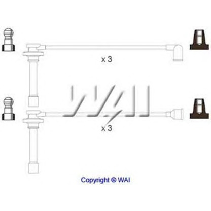 Фото Комплект проводов зажигания WAI SL442