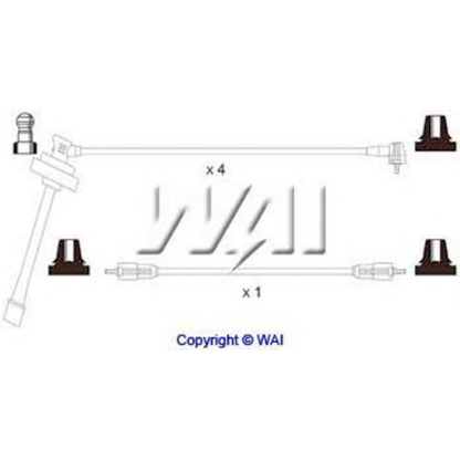 Фото Комплект проводов зажигания WAI SL502