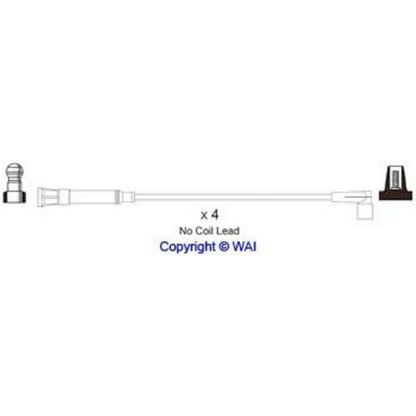 Zdjęcie Zestaw przewodów zapłonowych WAI SL563