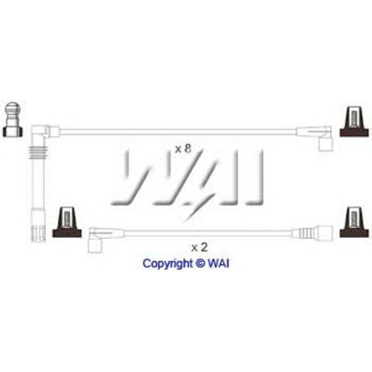 Фото Комплект проводов зажигания WAI SL581