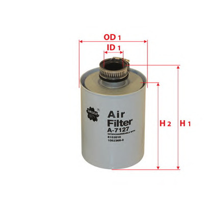 Photo Air Filter, compressor intake SAKURA A7127