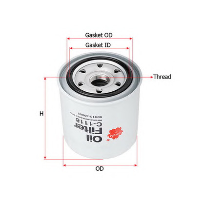 Photo Oil Filter SAKURA C1118