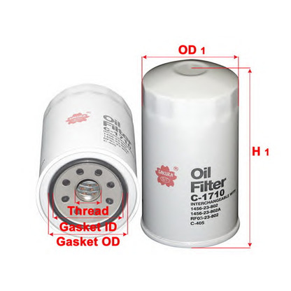 Photo Oil Filter SAKURA C1710