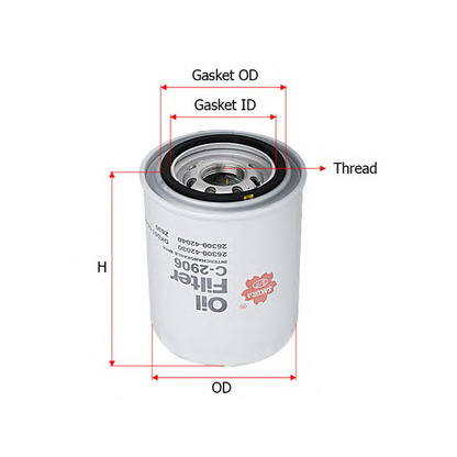 Photo Oil Filter SAKURA C2906